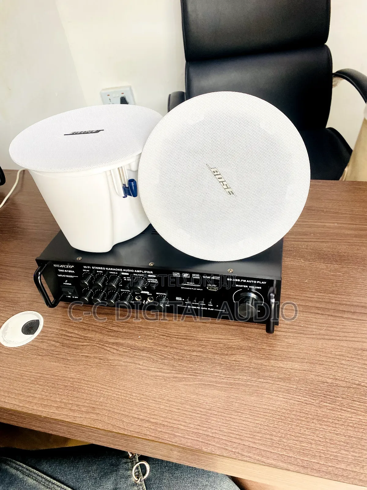 2 Bose and Amplifier Ceiling Speaker Setup