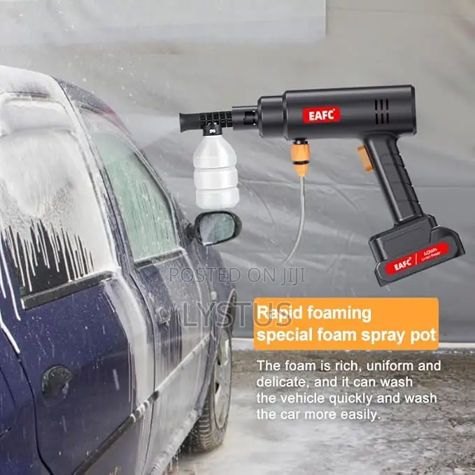 Eafc 60bar Cordless High Pressure Car Washing Gun