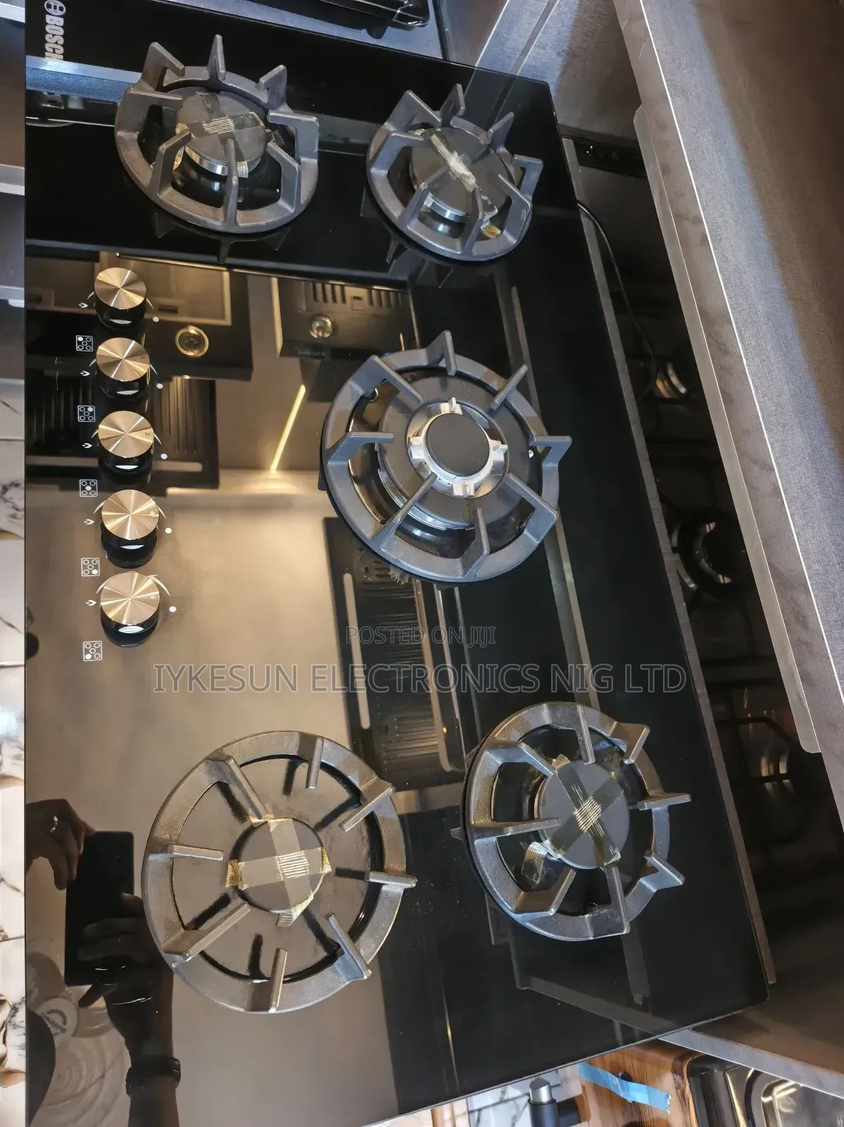 Original Bosch 90cm Built-in 5 Burners Gas Cooker Hob Cast Iron Copper