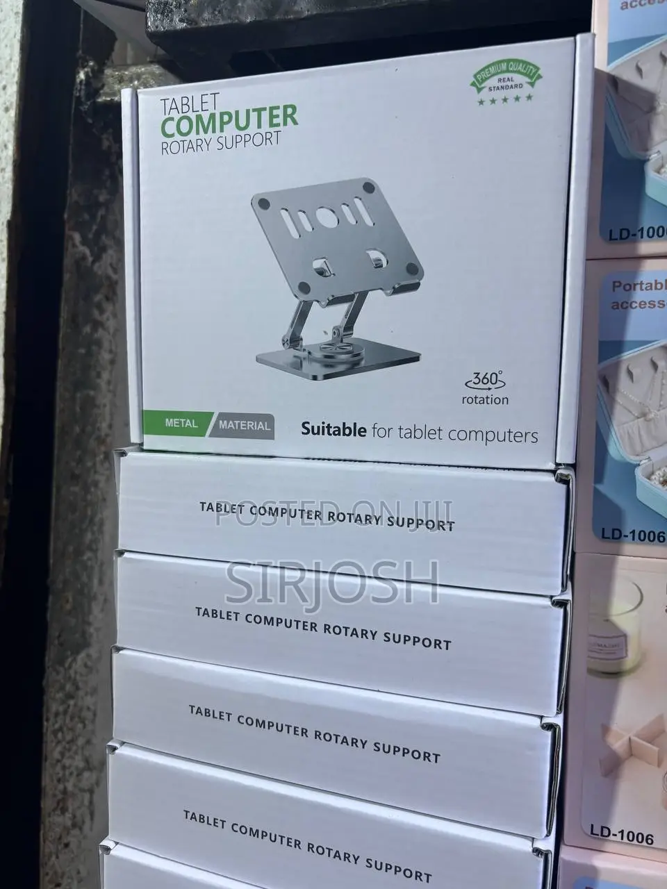 Foldable 360 Degree Metal Tablet Stand