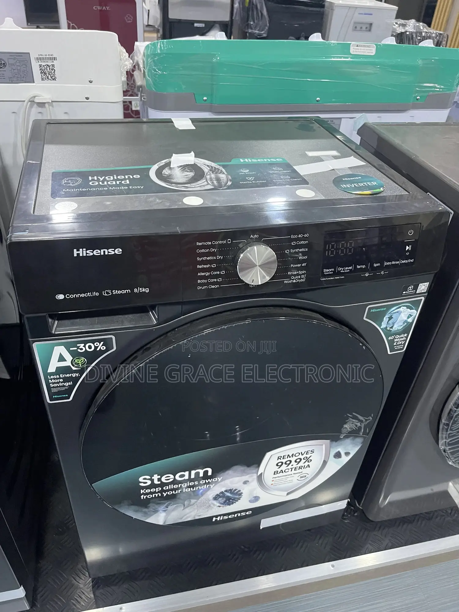 Brand New Inverter 8/5kg Front Loader Hisense Washing Machine