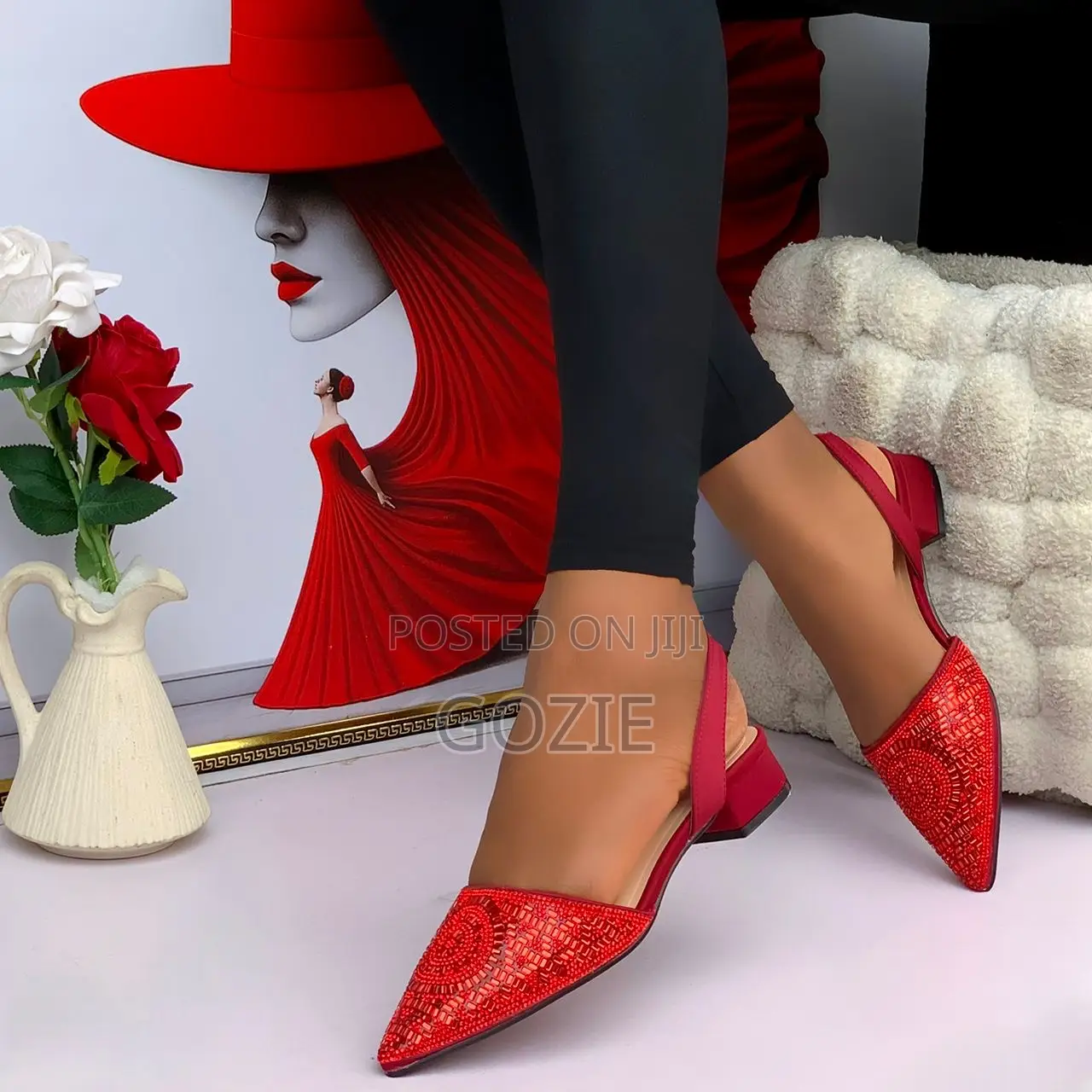 Elegant Stylish Low Block Heel Slingback