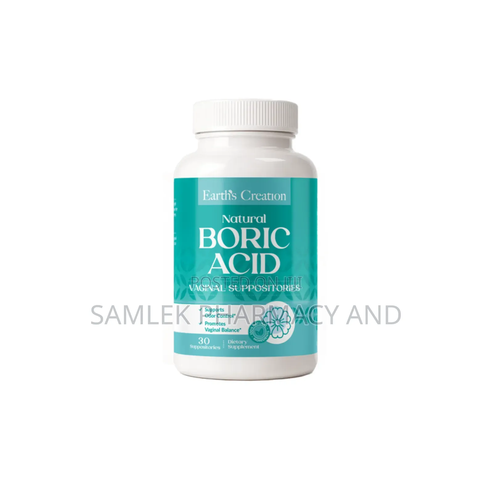Earth Creation Natural Boric Acid- Vaginal Suppositories