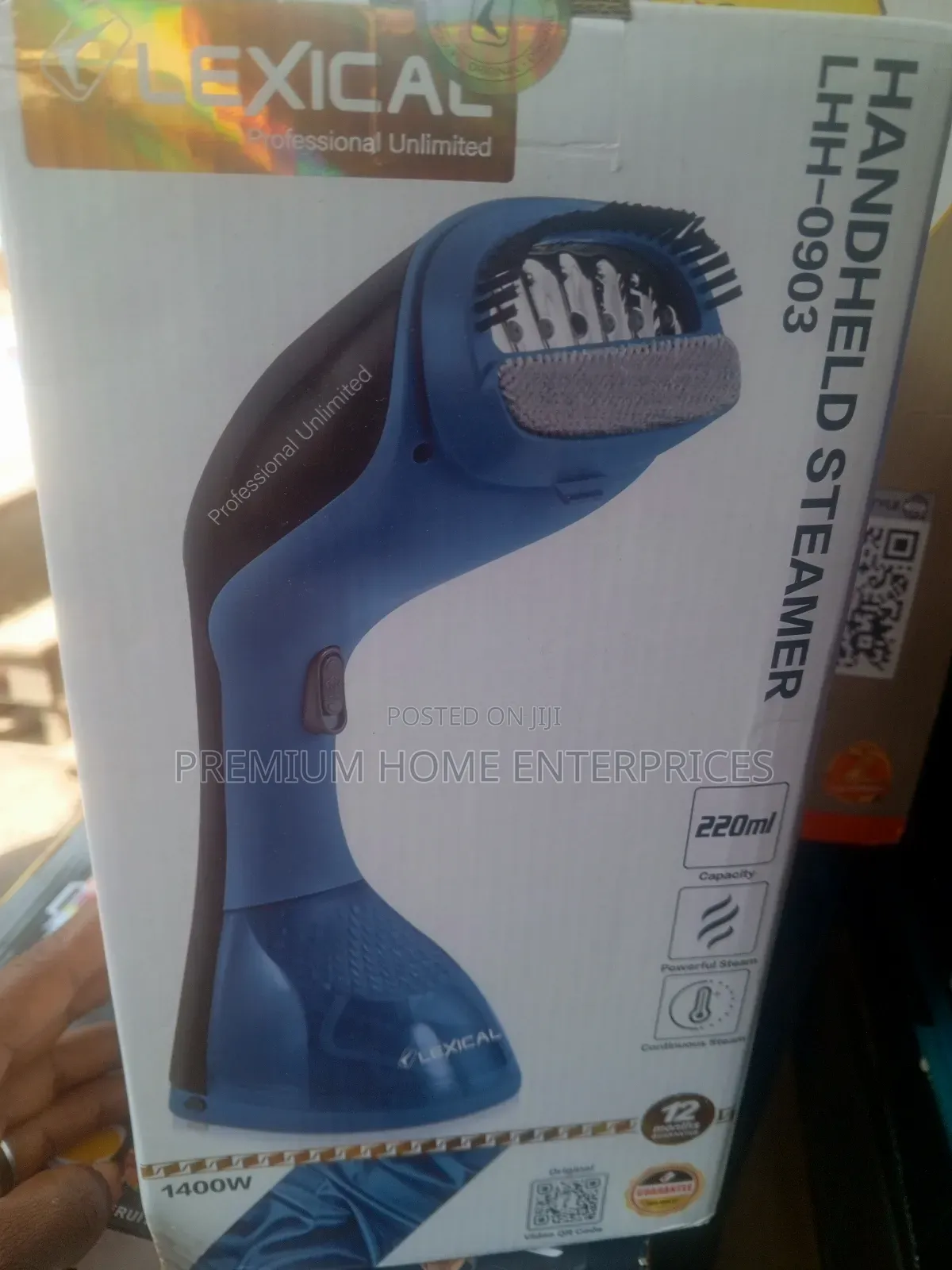Lexical Handheld Garment Steamer 220ml