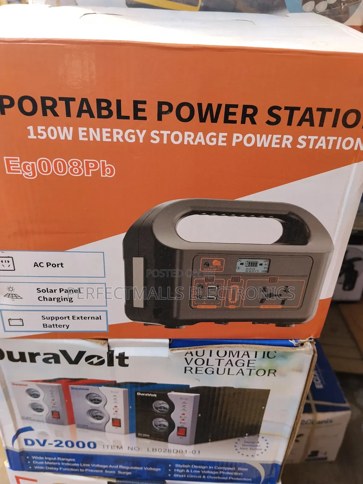 150w Portable Power Station 12v/12ah Eg008pb With Panel