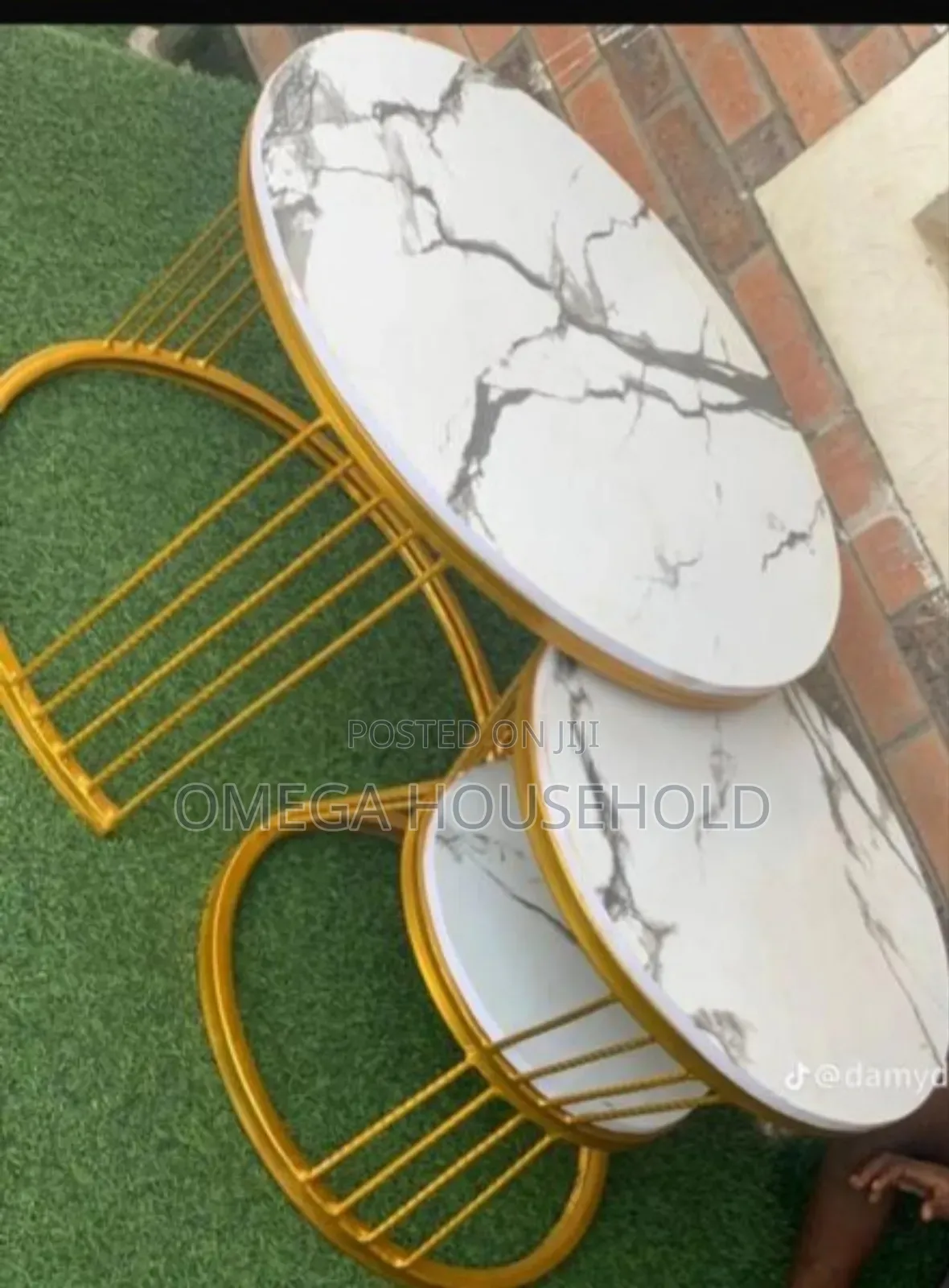 2 in 1 Executive Marble Centre Table Set