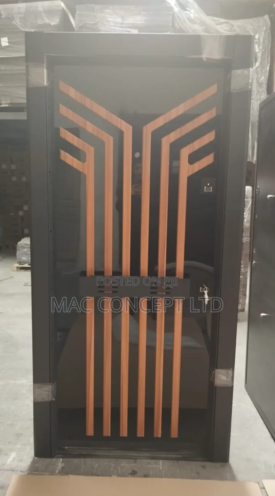 Black With Brown Design Turkish Door