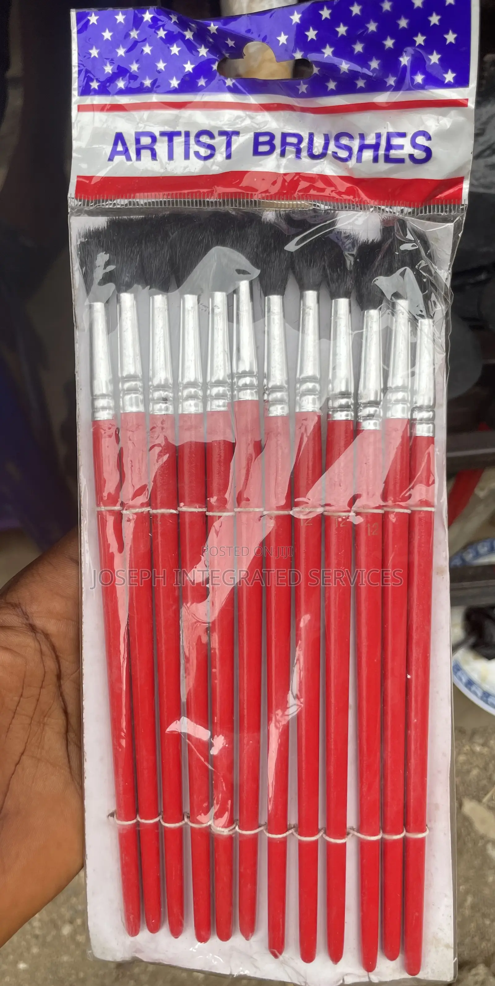 Flat Pencil Brush 4mm (12pcs Set)