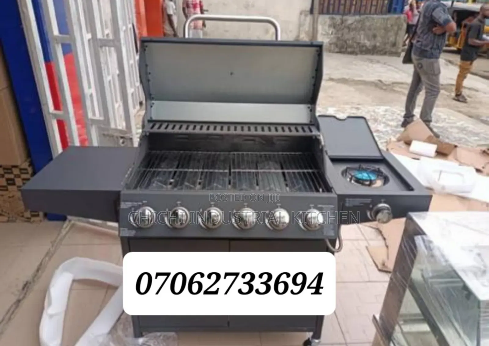 6 Burner Gas Barbeque With Side Stove