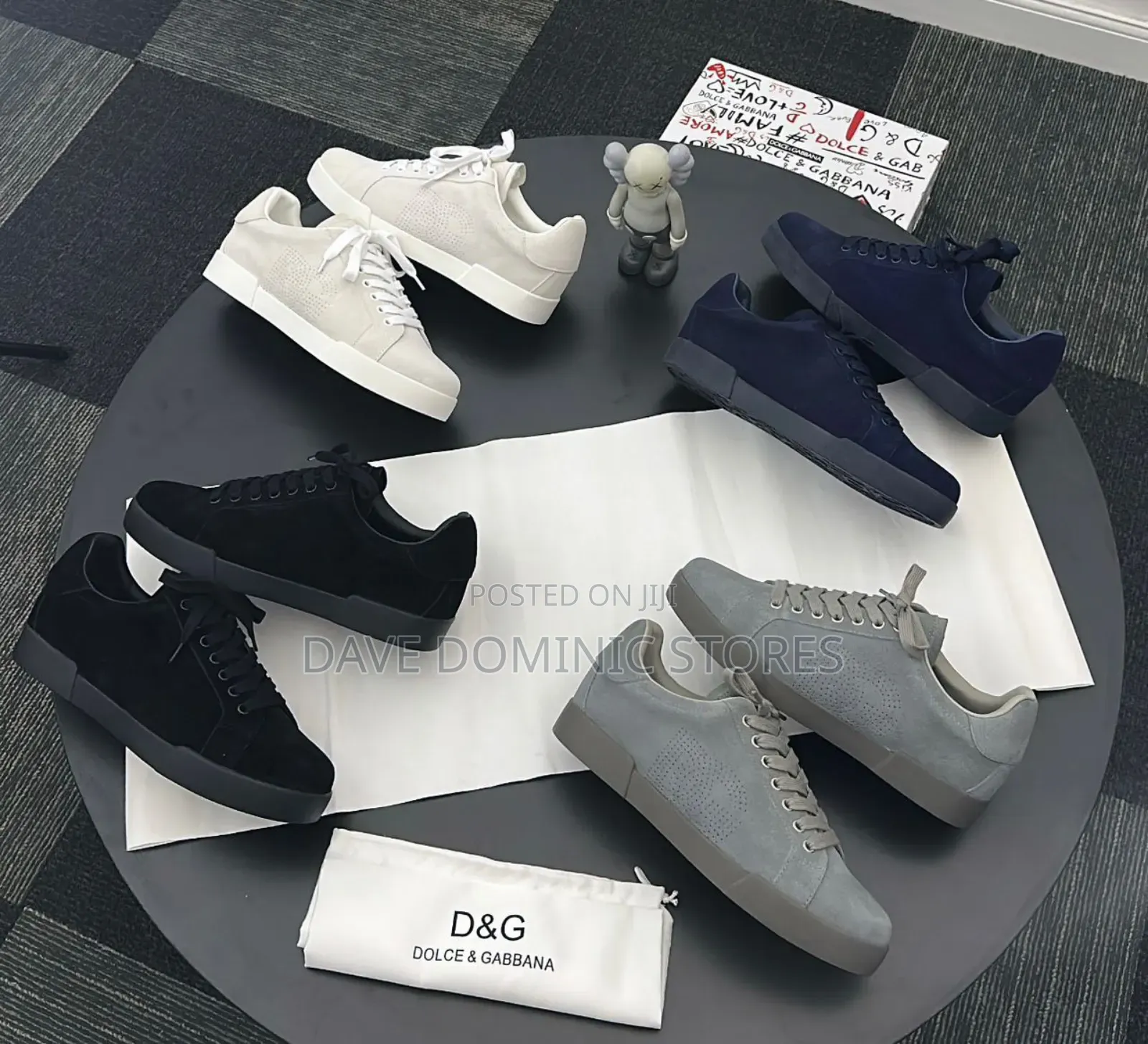 Dolce and Gabbana Portofino Suede Sneakers