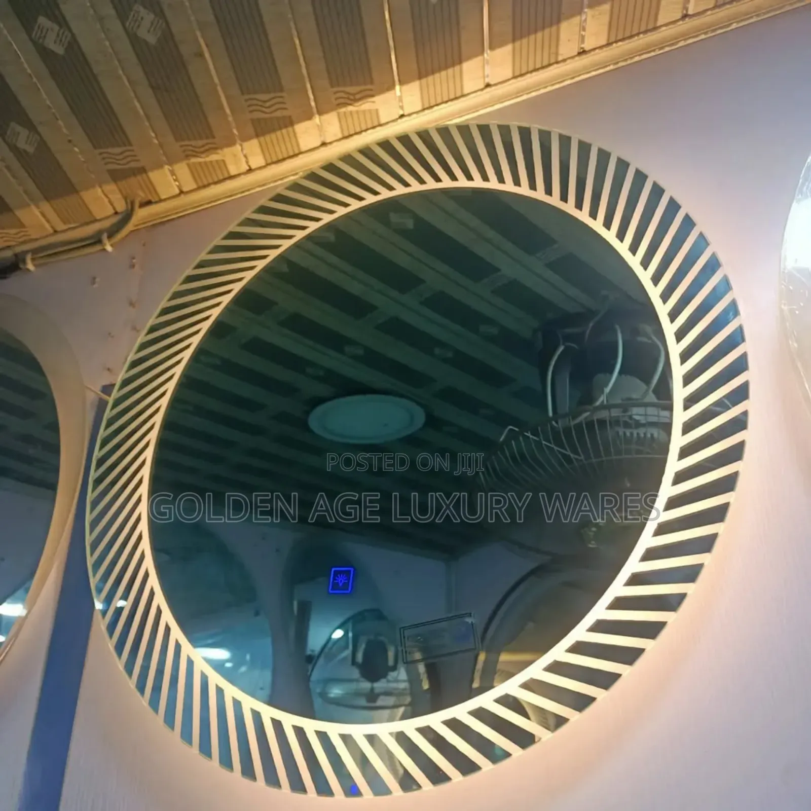 60x60 Round Led Mirror With 3 Lights
