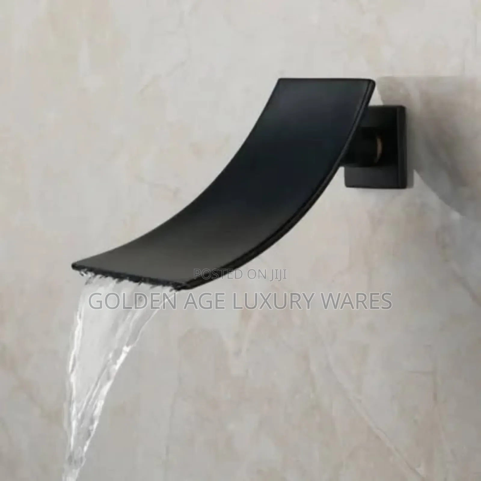 Black 5 Ways Conduit Shower With Waterfall Tap