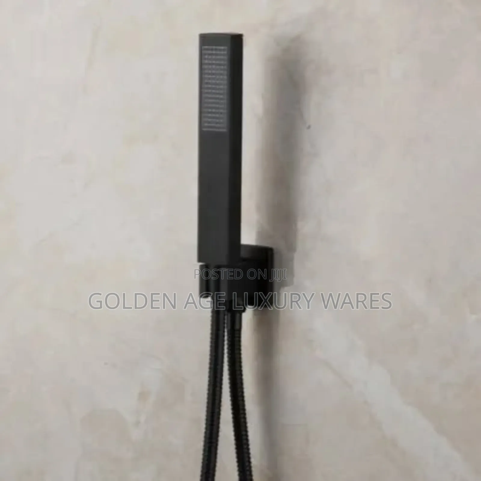 Black 5 Ways Conduit Shower With Waterfall Tap