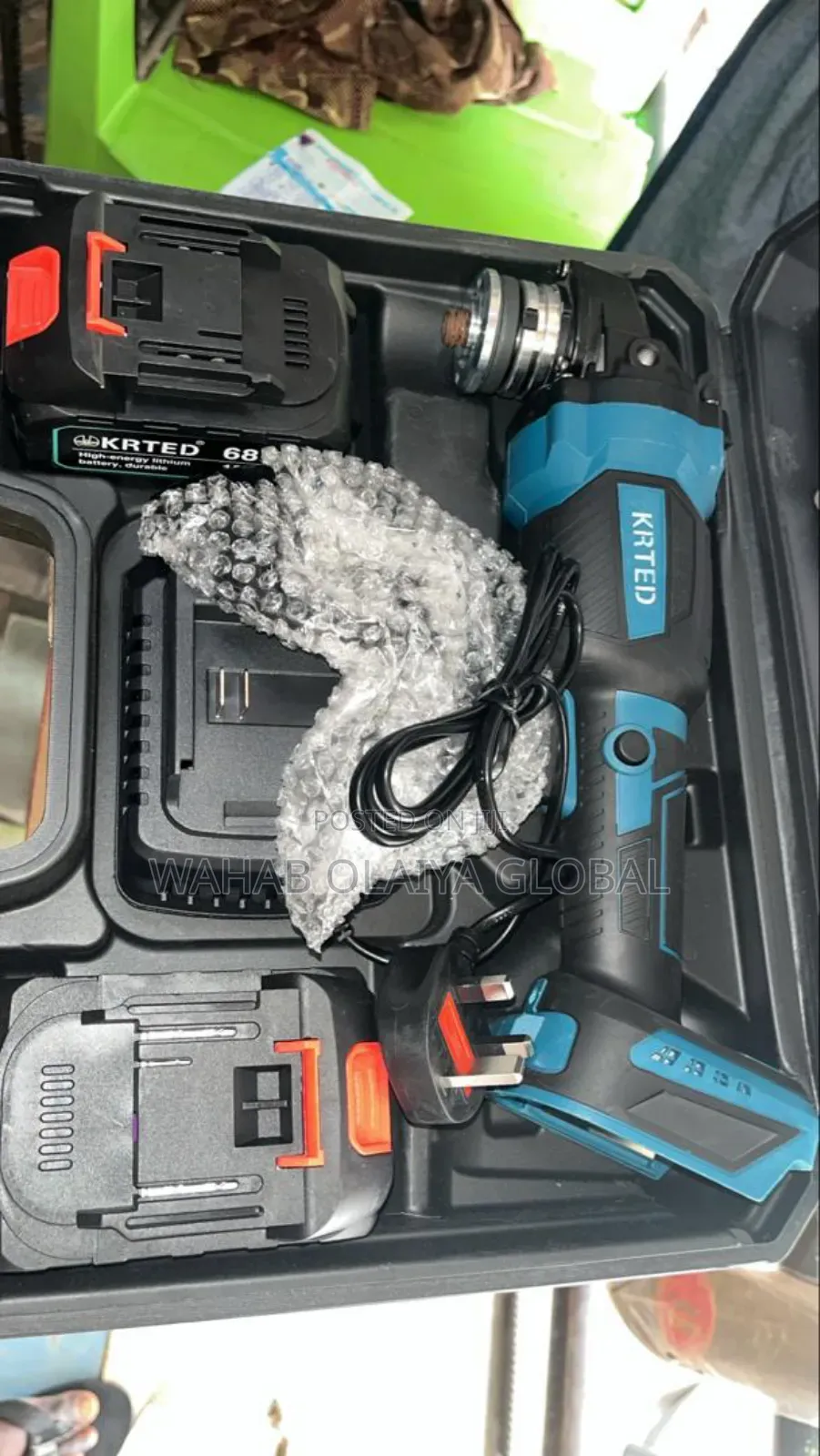 Krted Cordless Angle Grinder – 68v Brushless Power Tool