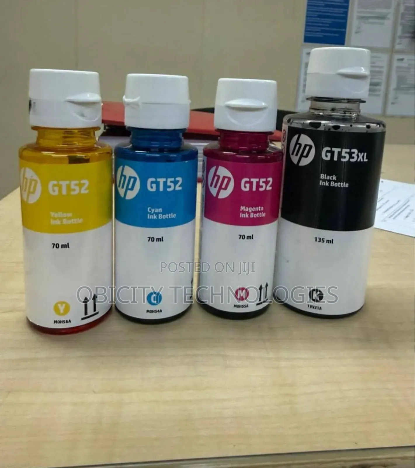 Hp Gt52 Cmy/Gt53xl Blk Ink Bottle 4-pk