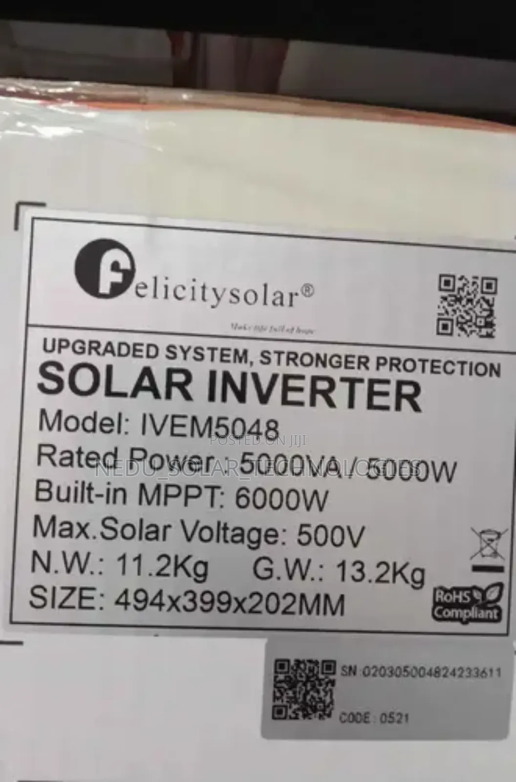 5kva 48v Ivem Felicity Inverter