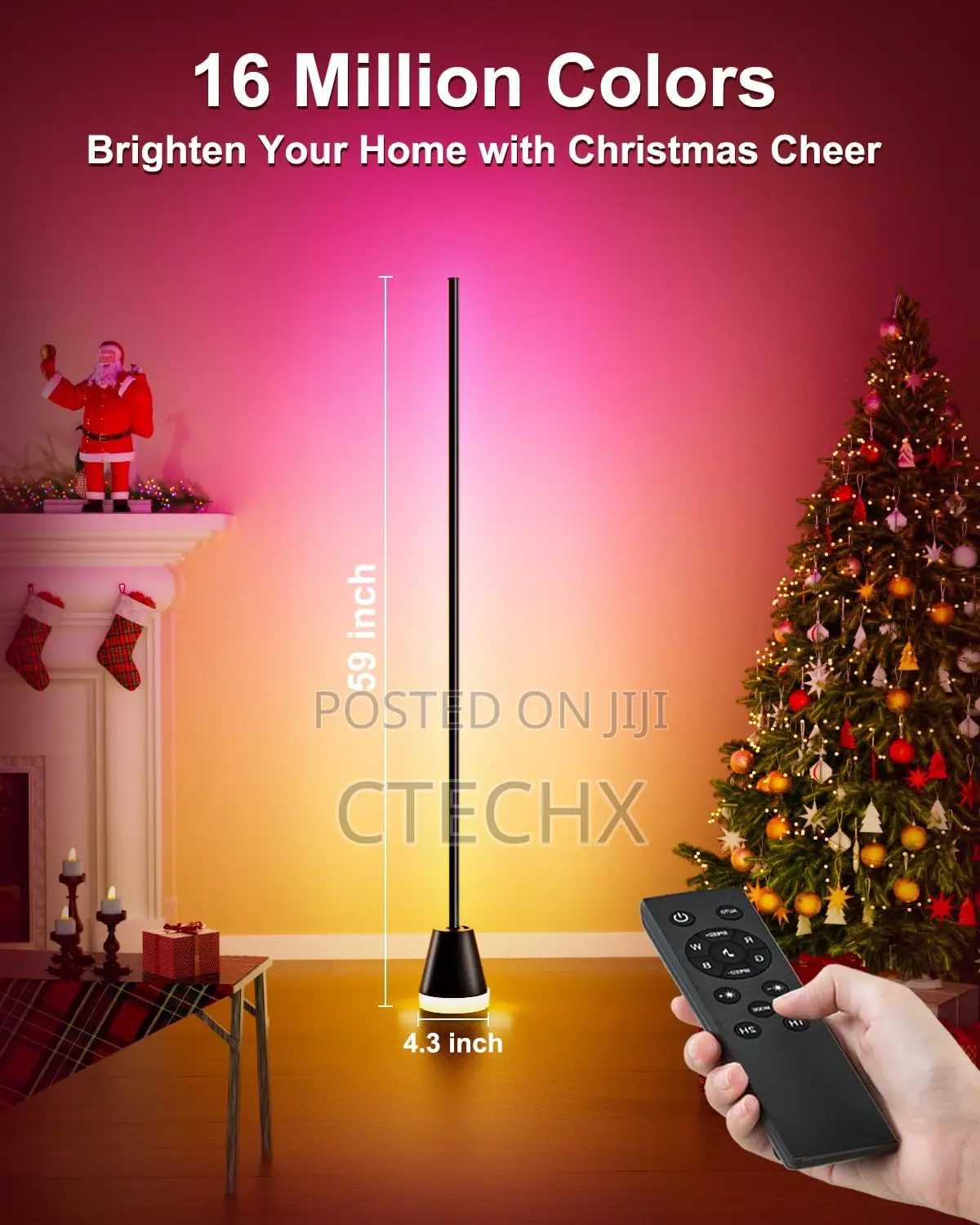 Smart RGB Led Corner Floor Lamp With App and Remote With Music Sync