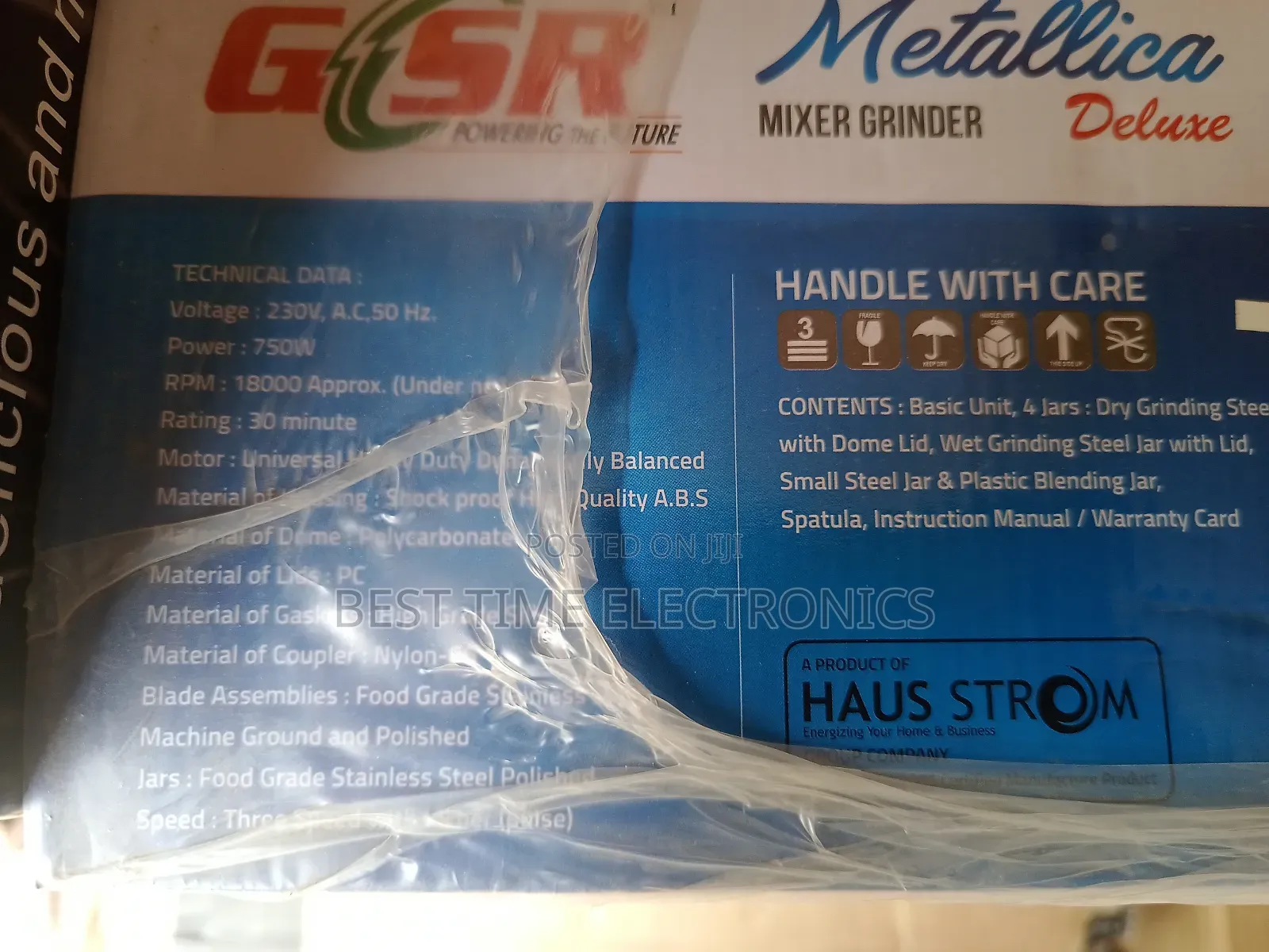 GSR (India) Metallica Mixer Grinder Deluxe