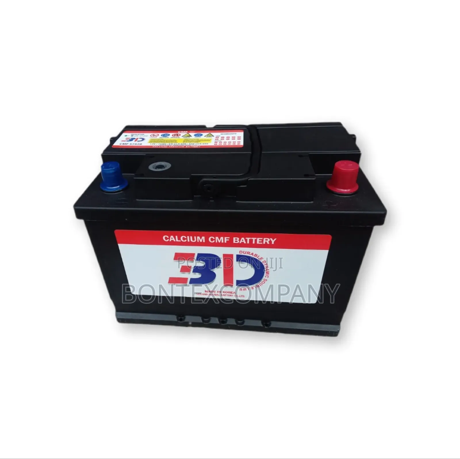 3d Calcium CMF 12v 75ah Sealed Maintenance-Free Car Battery