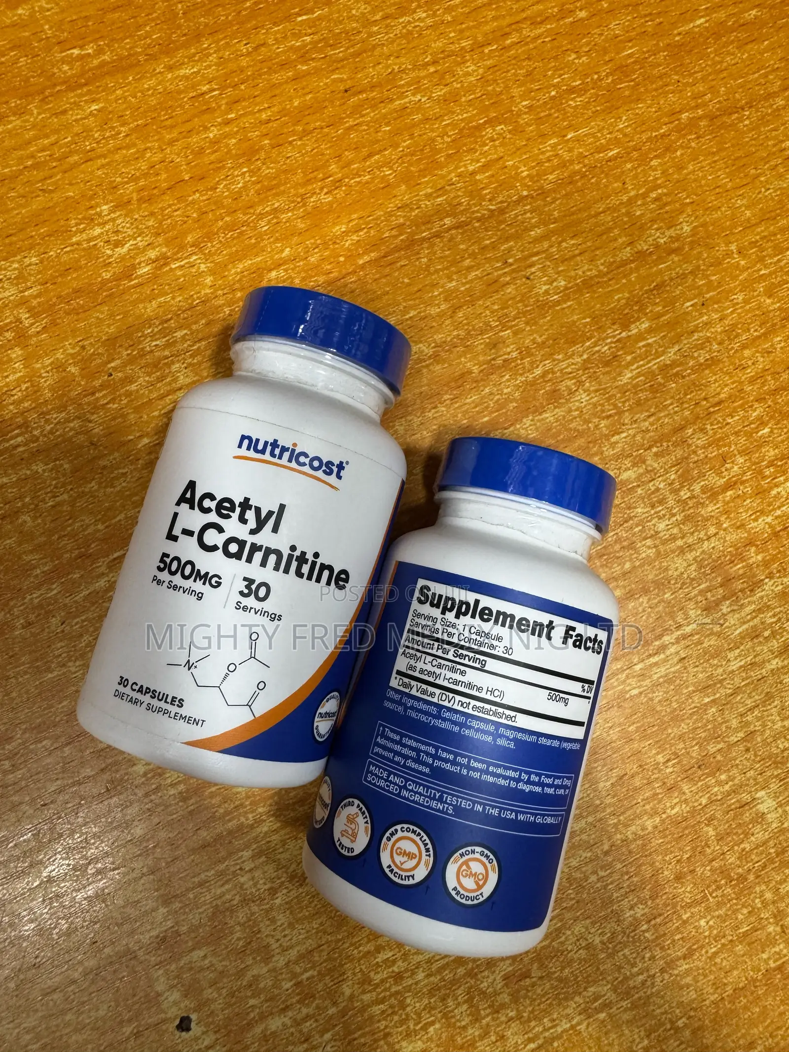 Nutricost Acetyl L Carnitine 500mg