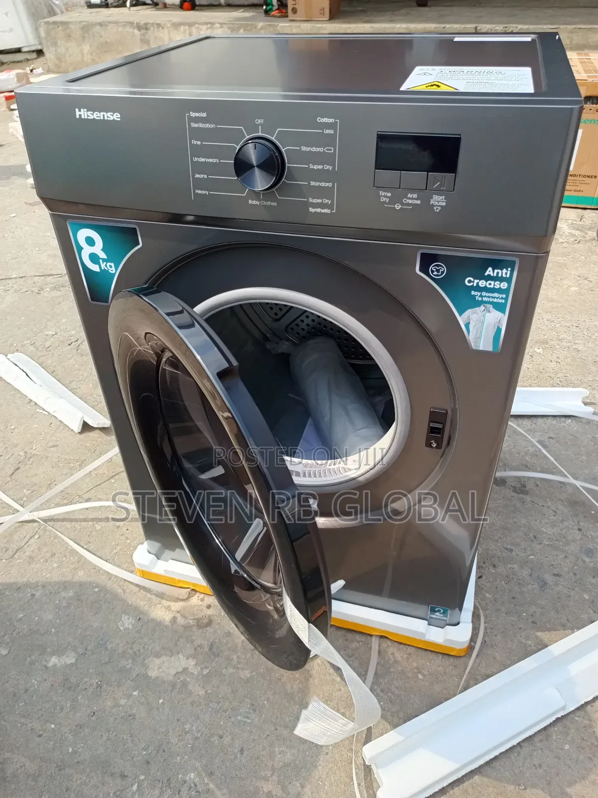 Hisense 8kg Dryer – Silver (Dv1w801us)