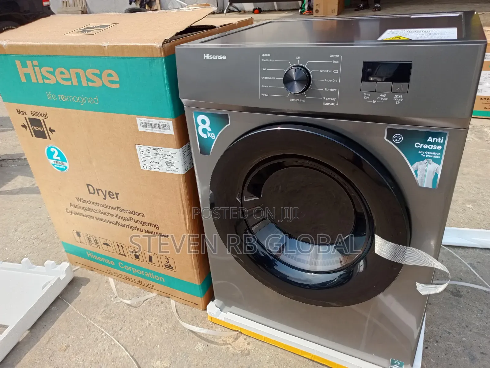 Hisense 8kg Dryer – Silver (Dv1w801us)