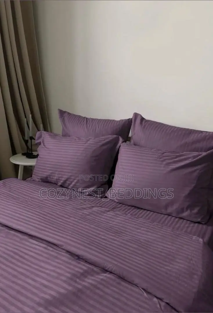 Stripe Bedsheet Set With Pillowcases