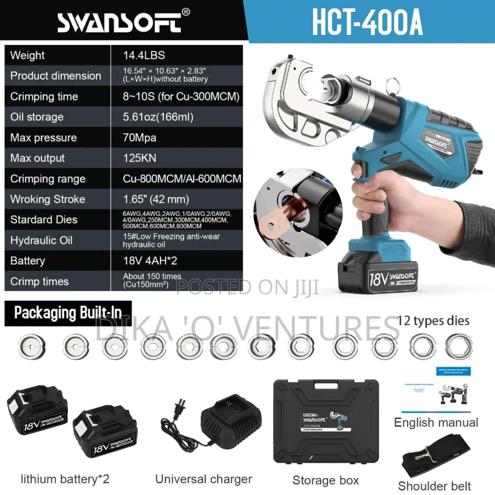 Rechargeable Electric Hydraulic Crimping Tools