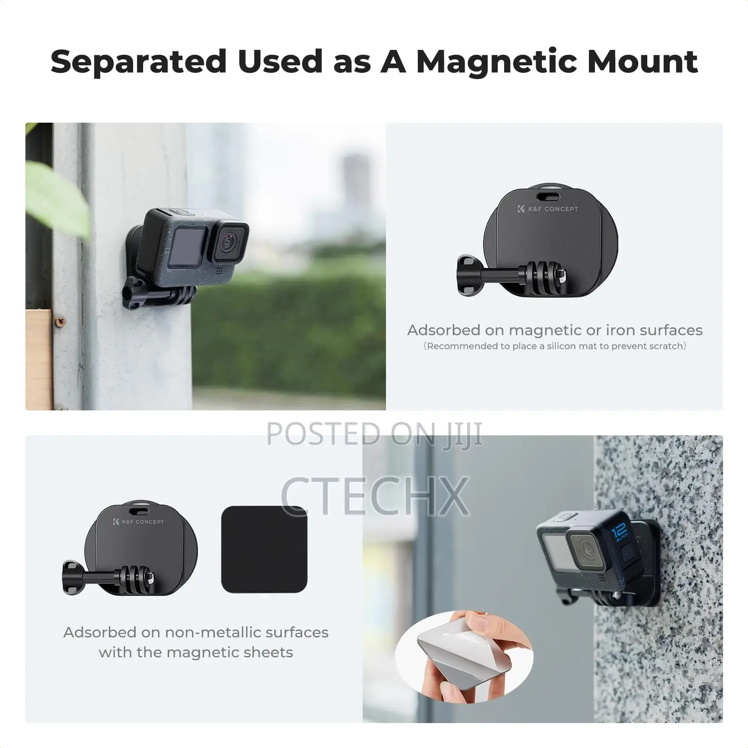 K F Concept Magnetic Action Camera Chest Mount for Gopro