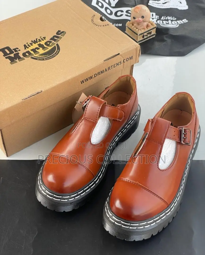 Doc Martens Double Sole Classic Buckled Leather Shoe