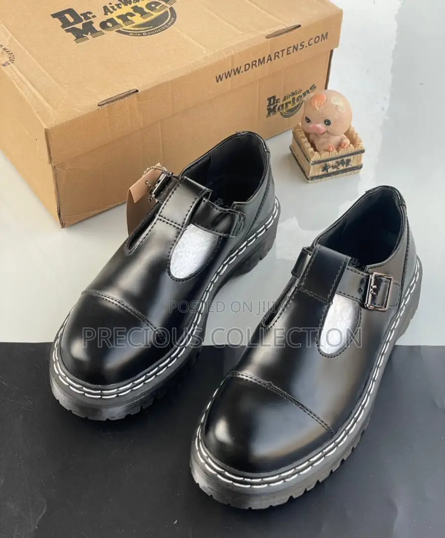 Doc Martens Double Sole Classic Buckled Leather Shoe