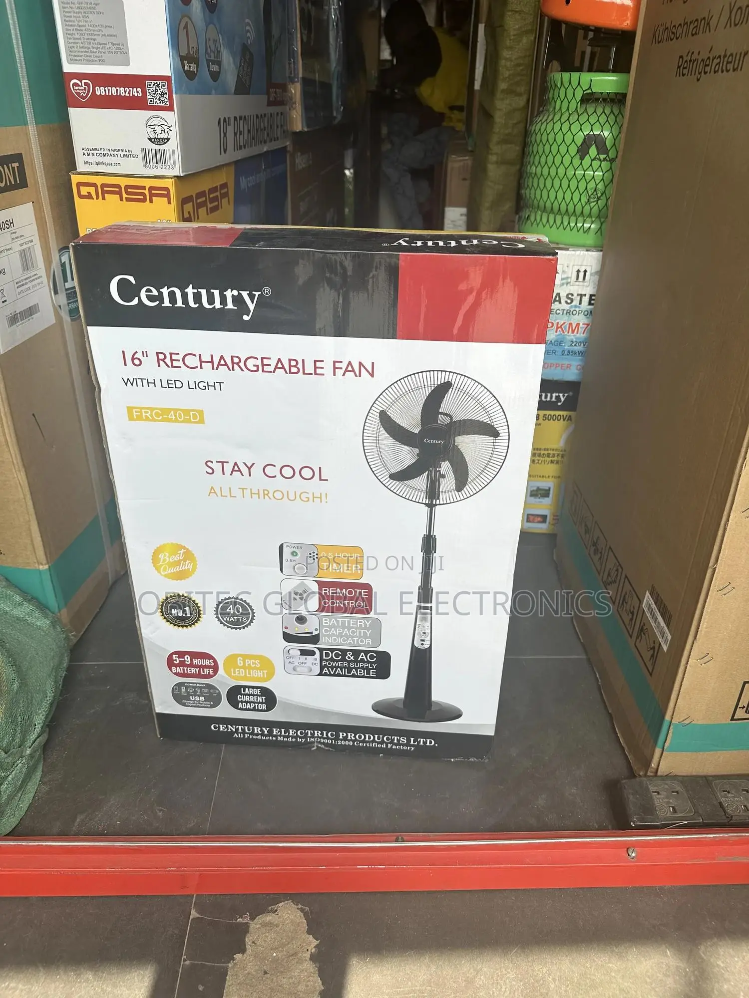 Century 16” Recheable Standing Fan
