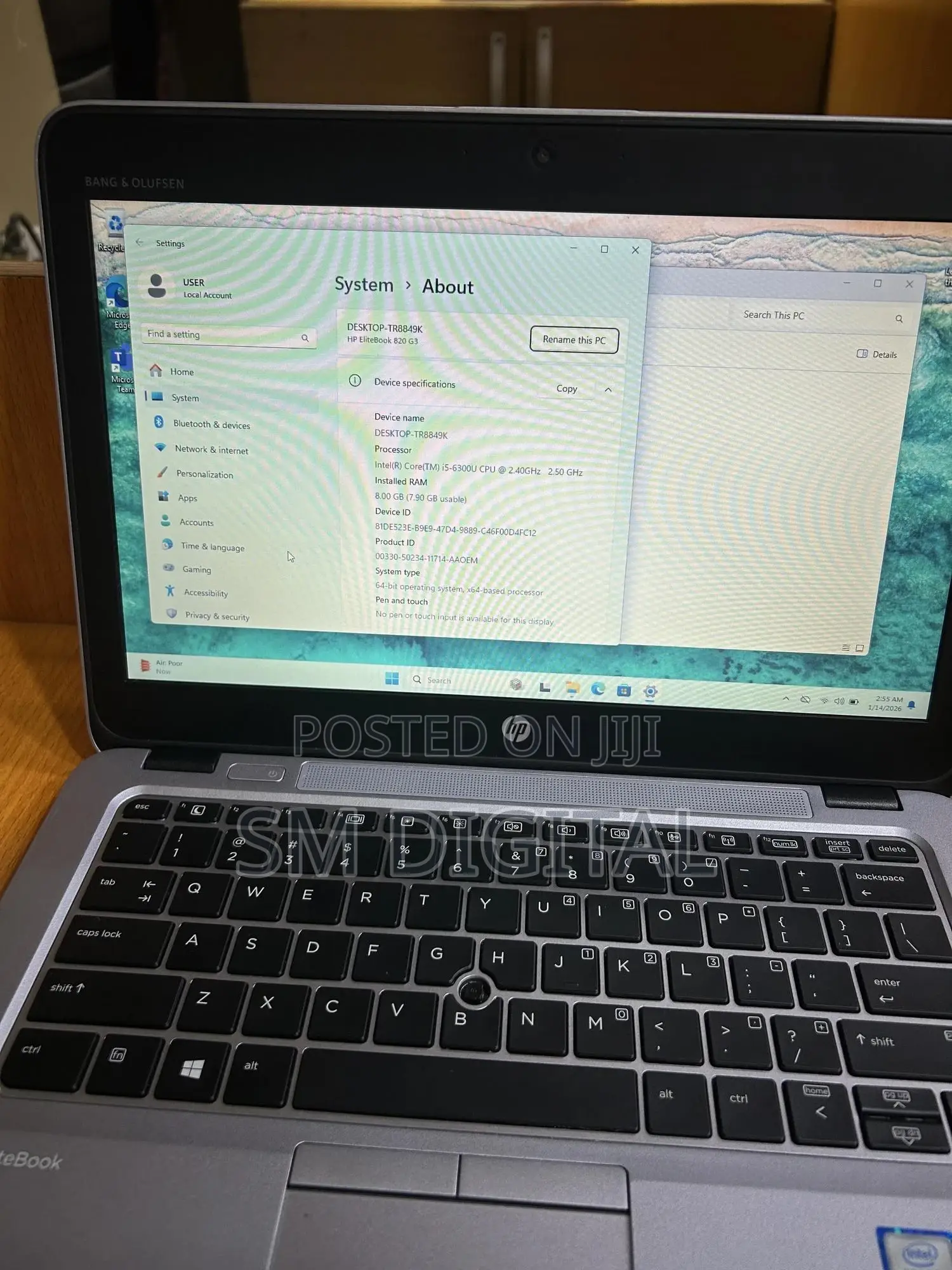 Laptop HP EliteBook 820 G3 8GB Intel Core i5 SSD 256GB