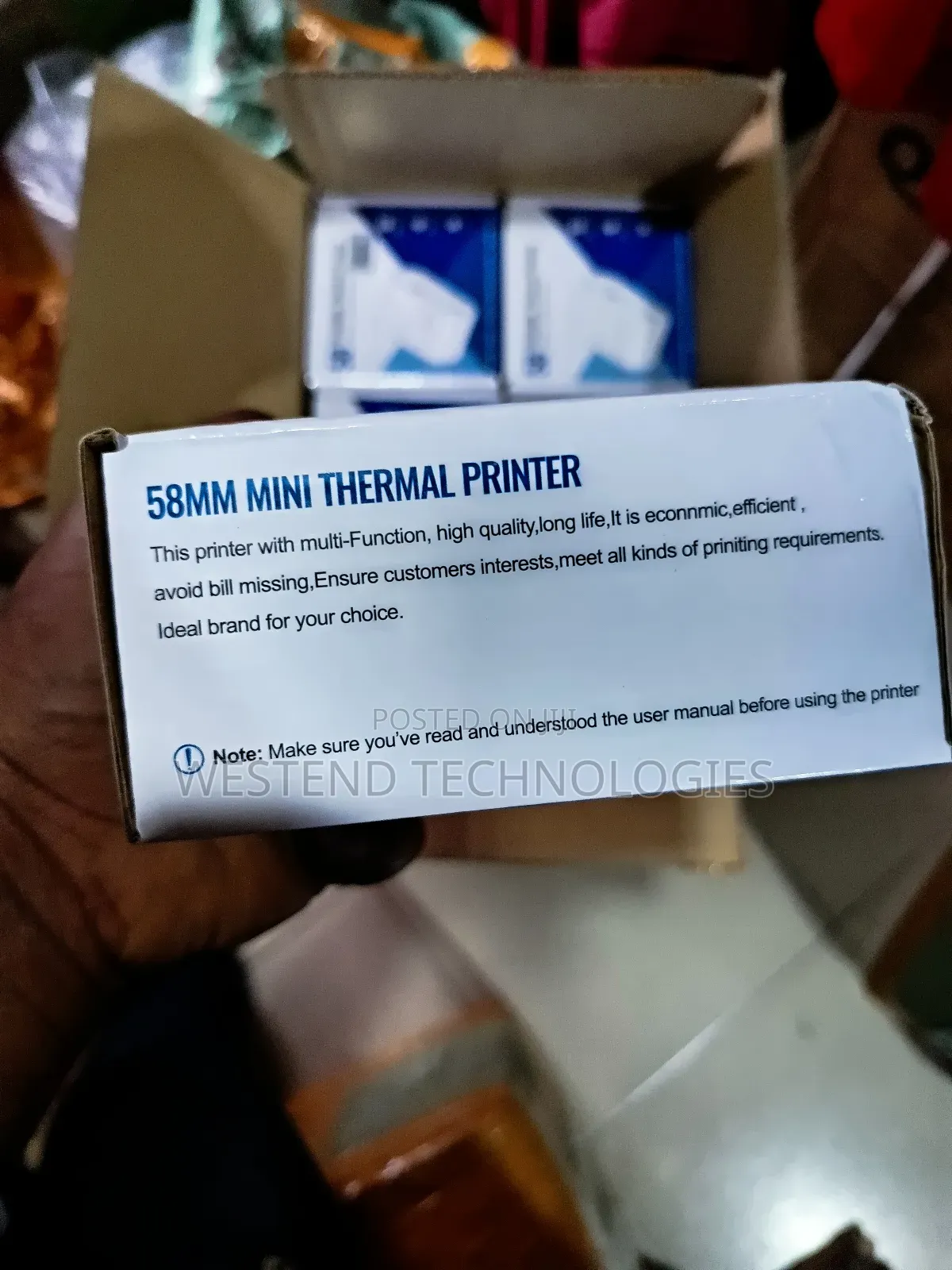 58mm Portabl Mobile Thermal Printer Bluetooth Printer Print From Phone