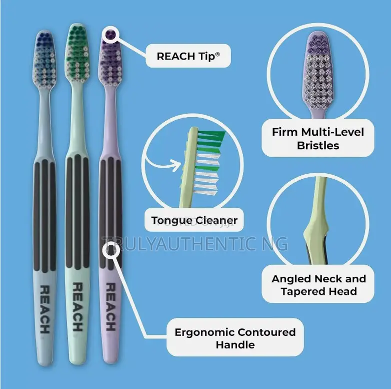 Reach Advanced Design Toothbrush - 6 Or 7 Pcs Per Pack - Firm Bristles