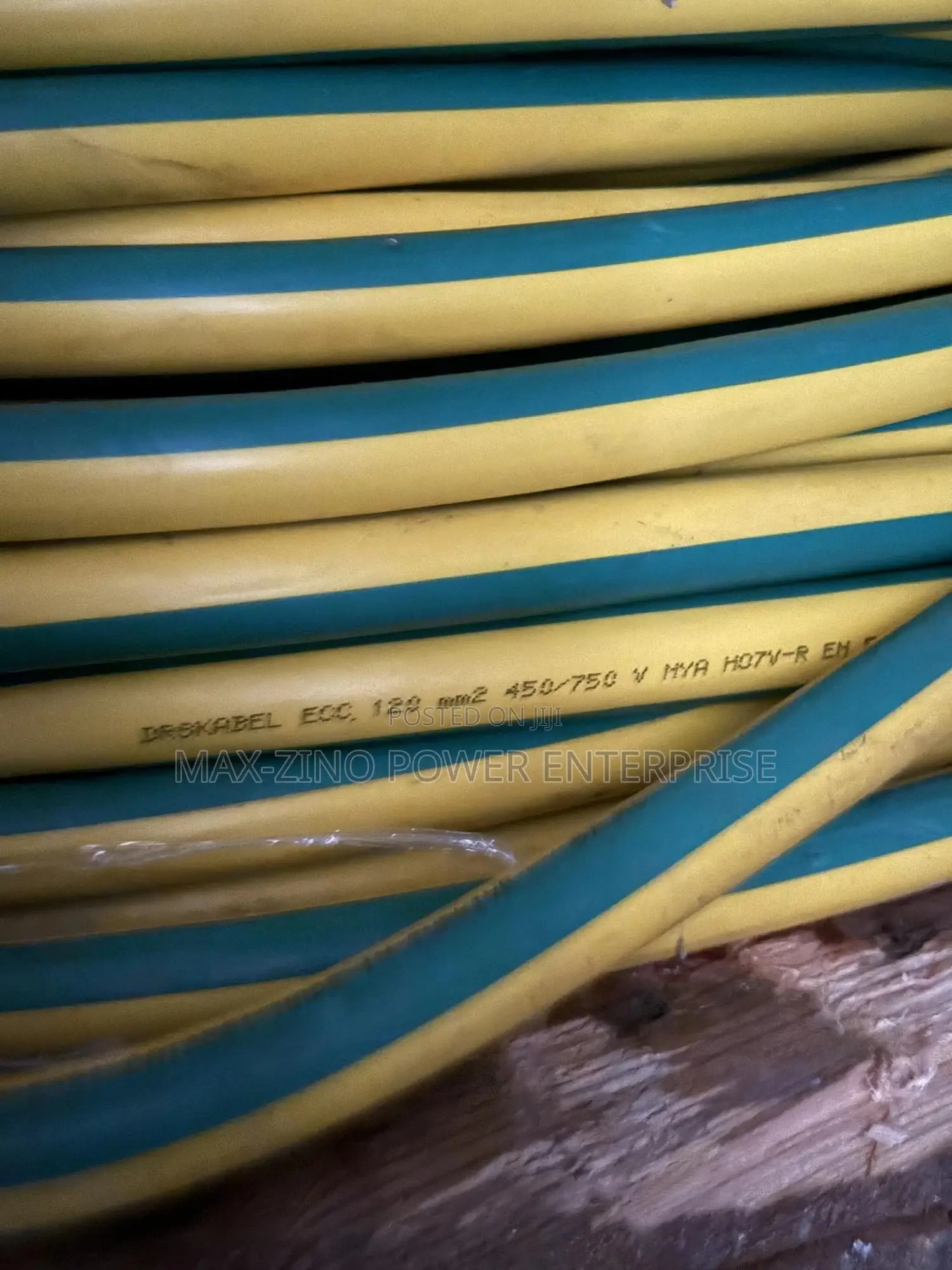 120mm X1 Green/Yellow Cable Made in Turkey