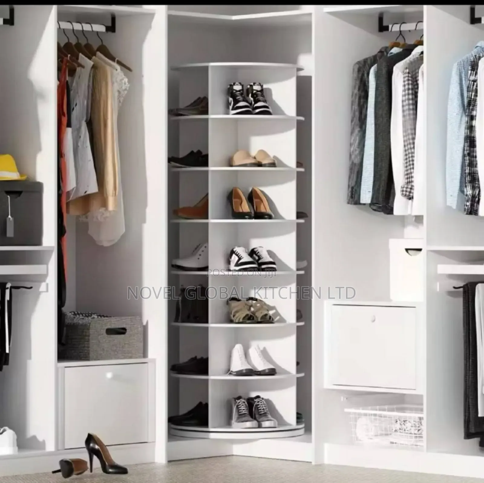 360°Rotational Shoe Rack