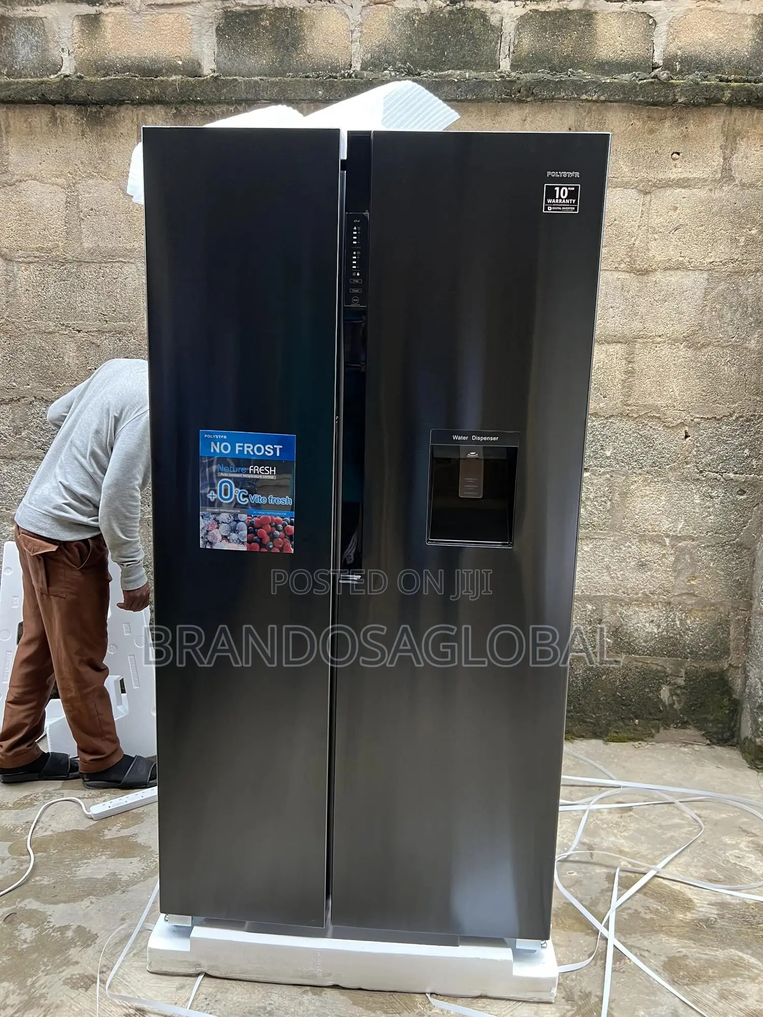 Polystar Full-Size Side-by-Side Refrigerator 520l (Pv-Sbs777wd-Inv)