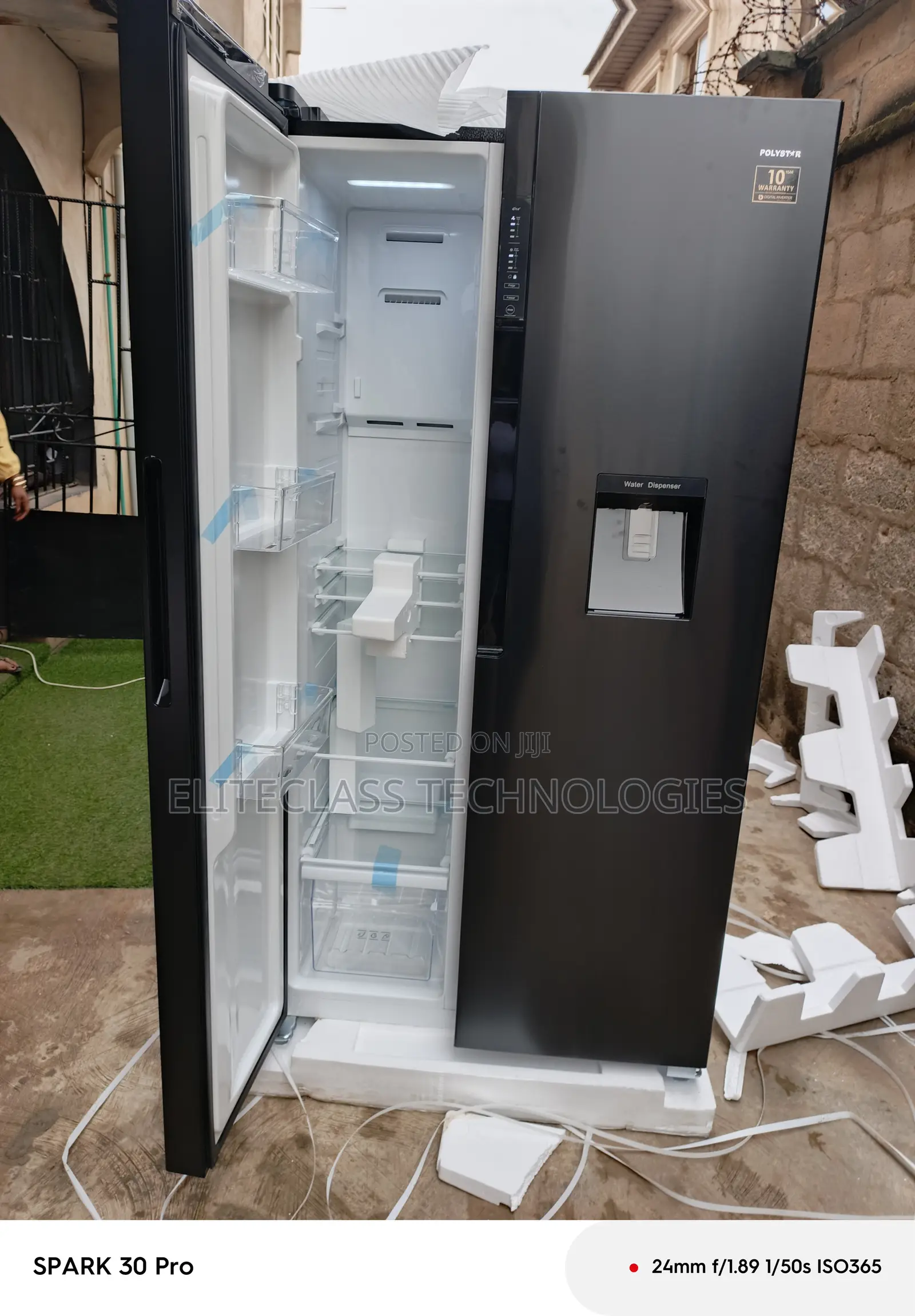 Polystar Pv-Sbs777wd-Inv Inverter Fridge 520l