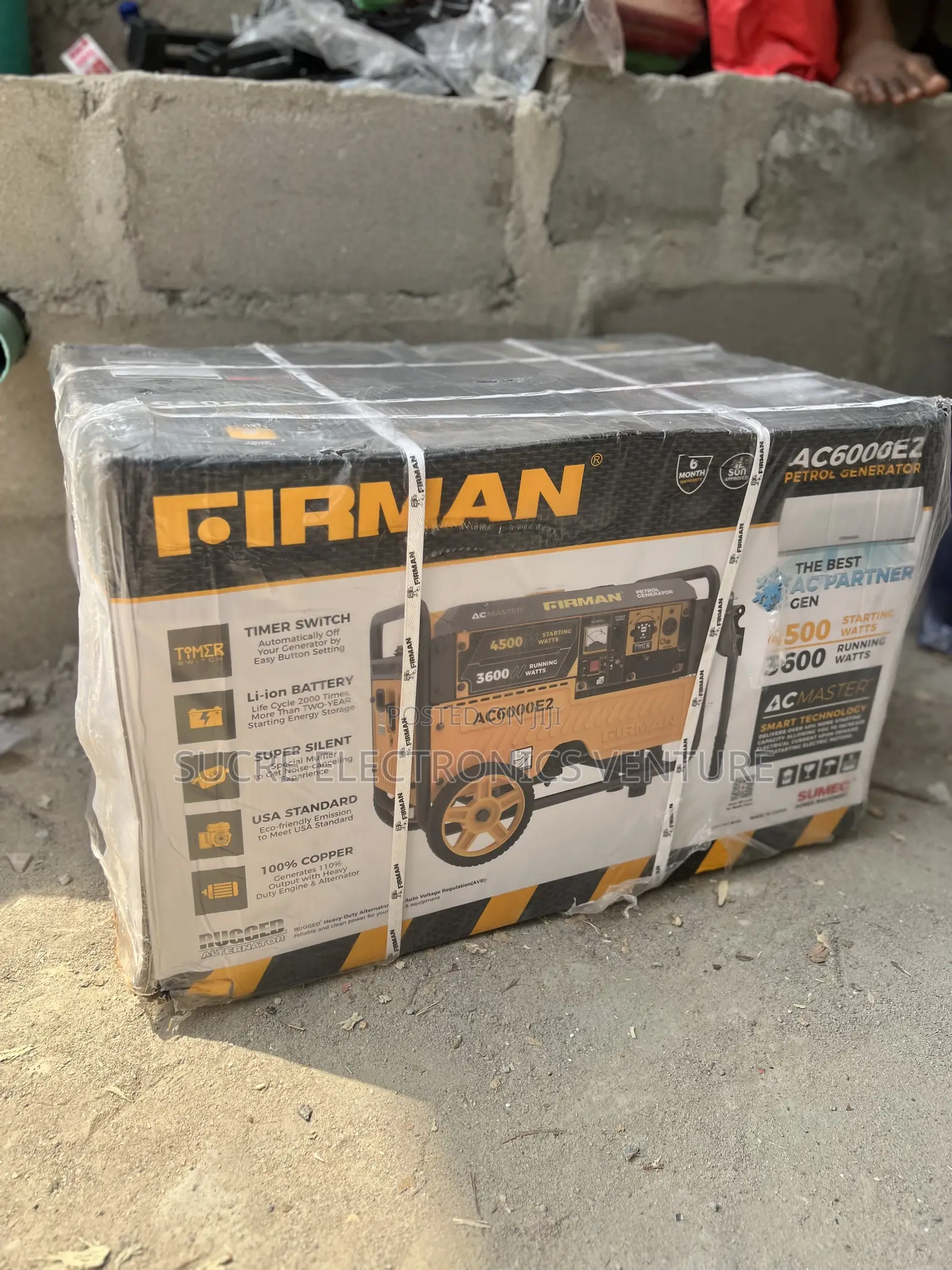 Brand New Ac6000e2 Firman Petrol Generator With Timer [100% Copper]