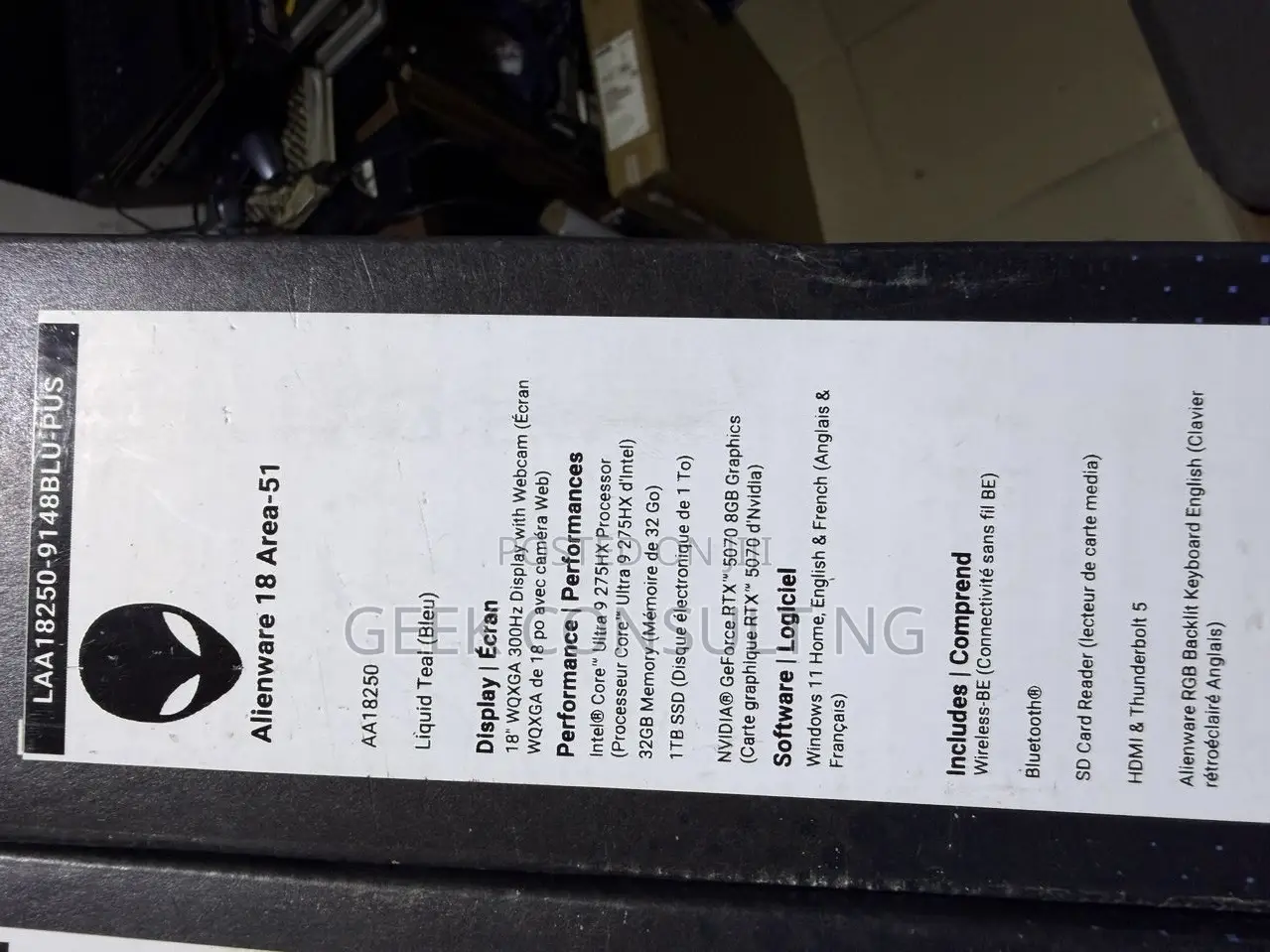 New Laptop Dell Alienware 18 Area-51 32GB Intel Core Ultra 9 SSD 2T