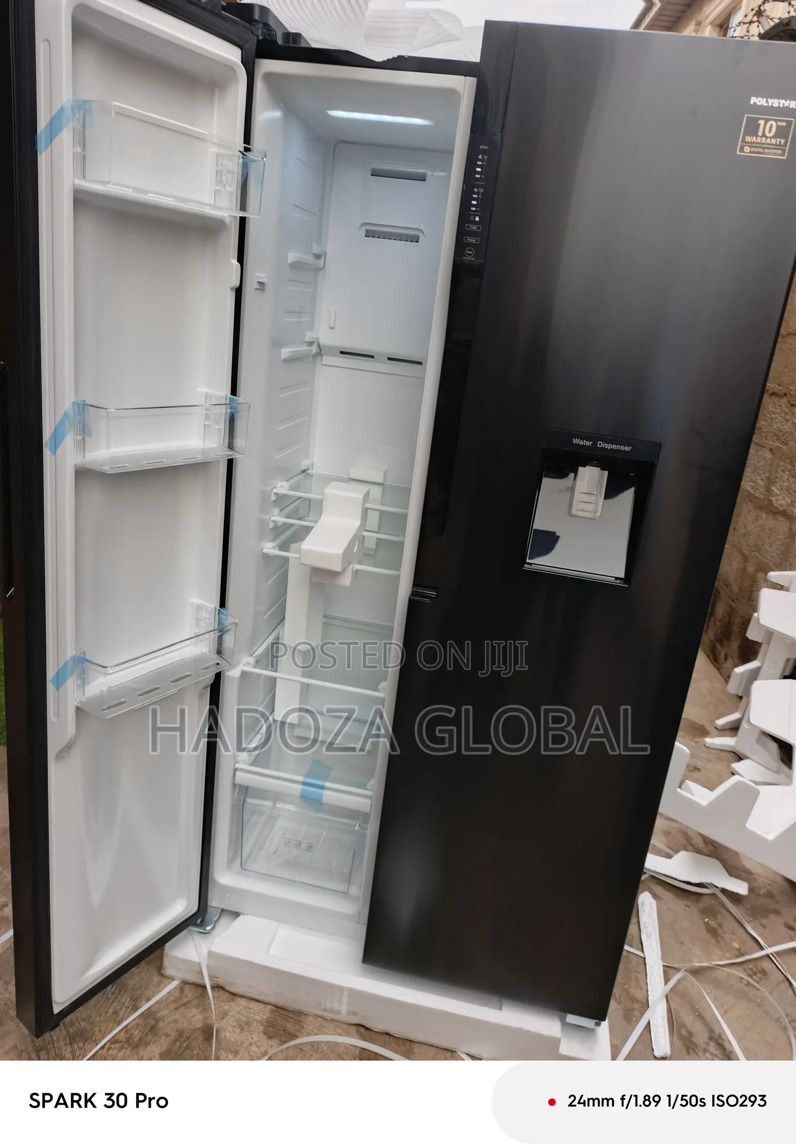 Polystar Double Door Side By Side Fridge