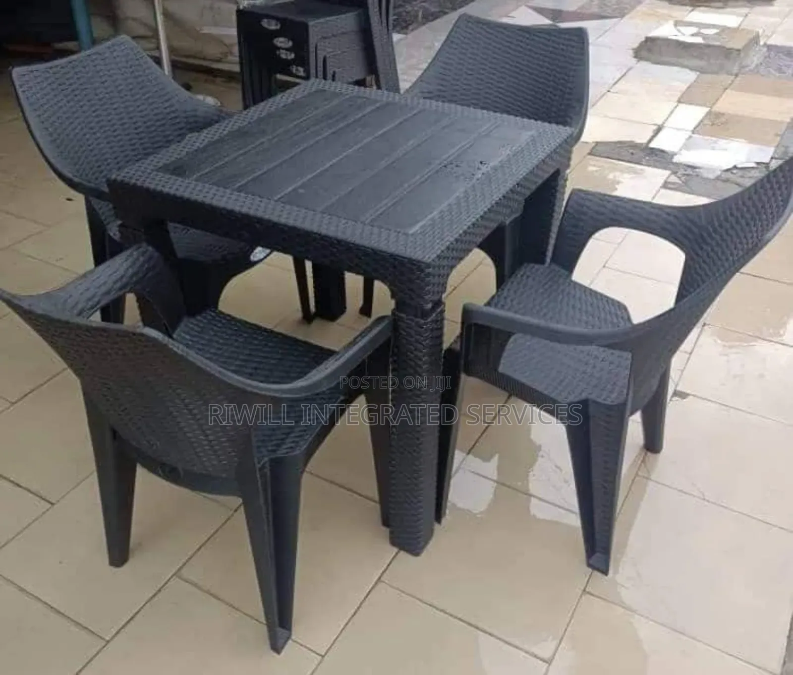 Set of Plastic Table and Chairs Outdoor