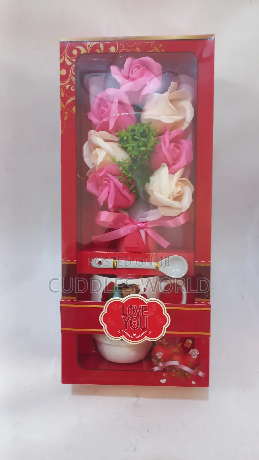 Luminous Rose With Mug Set