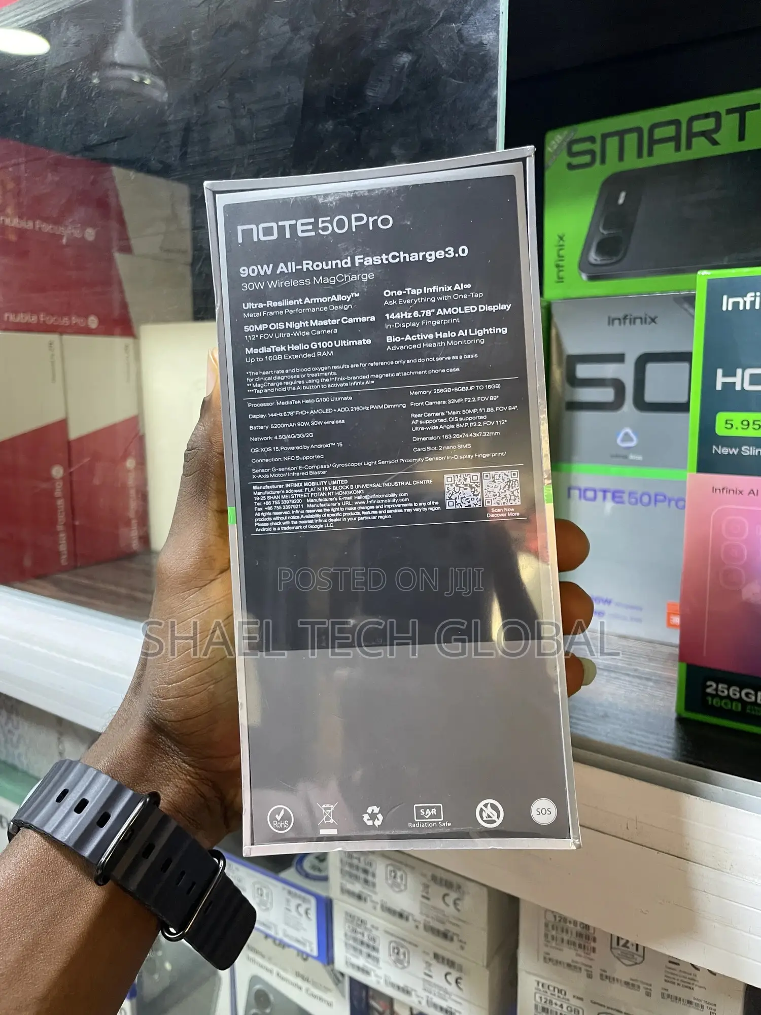 New Infinix Note 50 Pro 256 GB Gray