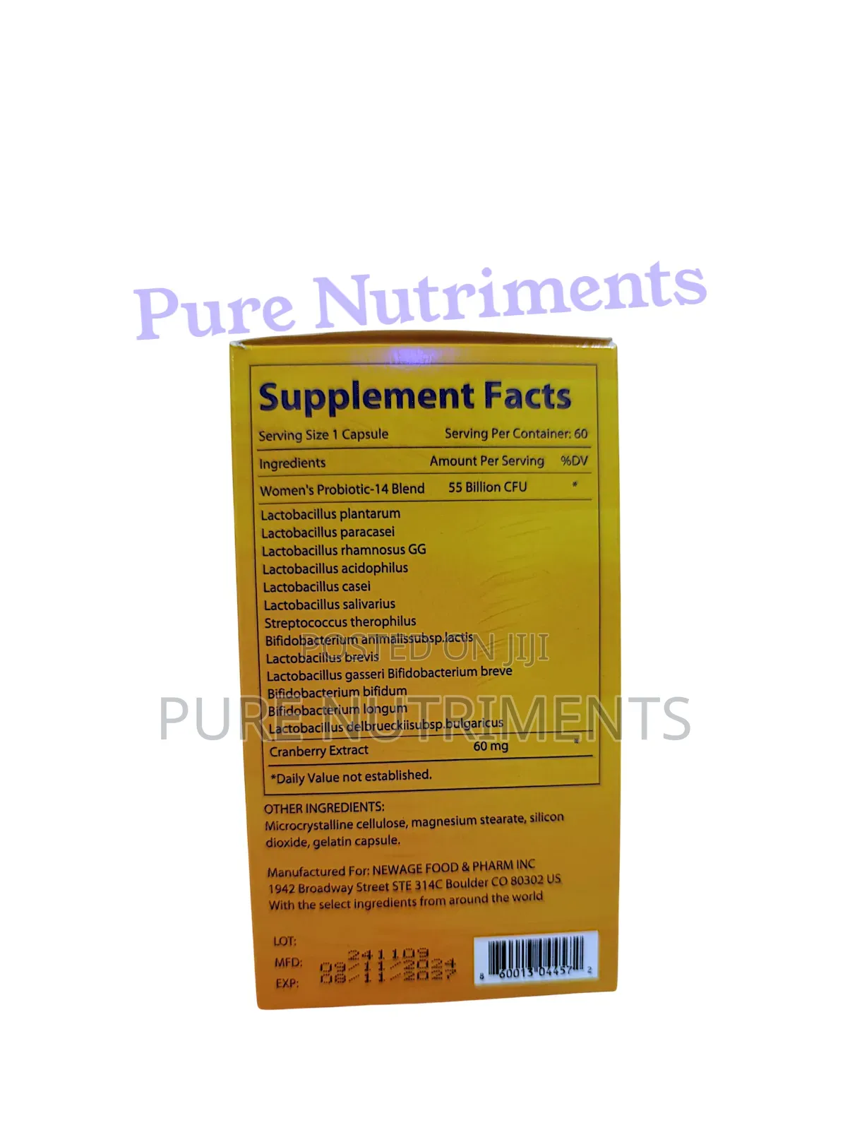 New Age Women Cranberry and Probiotics 55 Billion 60 Capsules