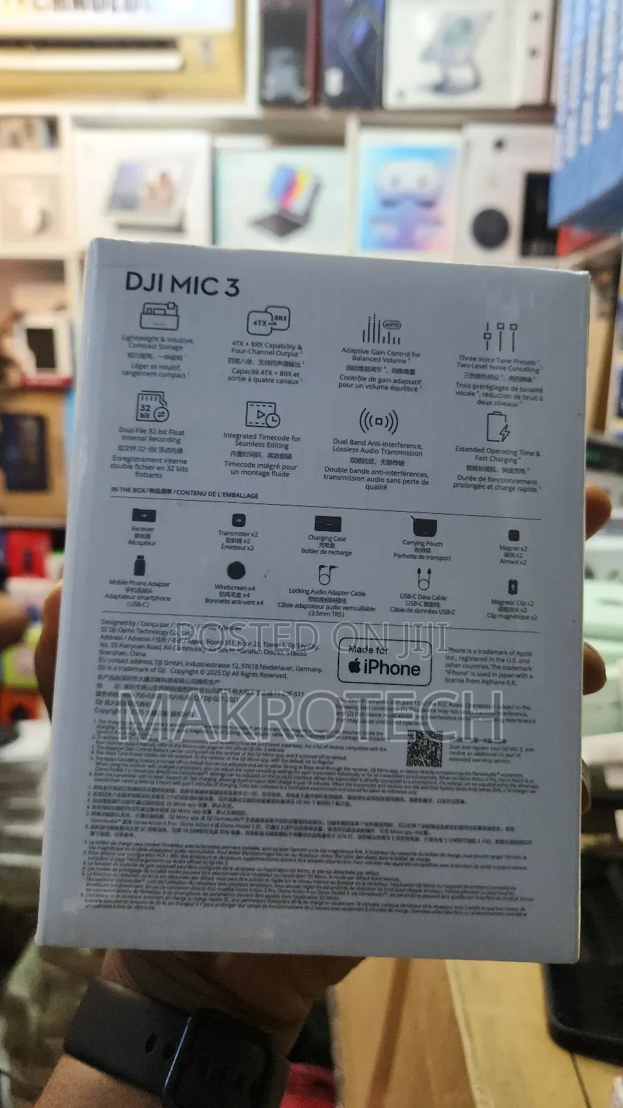Dji Mic 3 (2 Tx + 1 Rx + Charging Case), Wireless Microphone