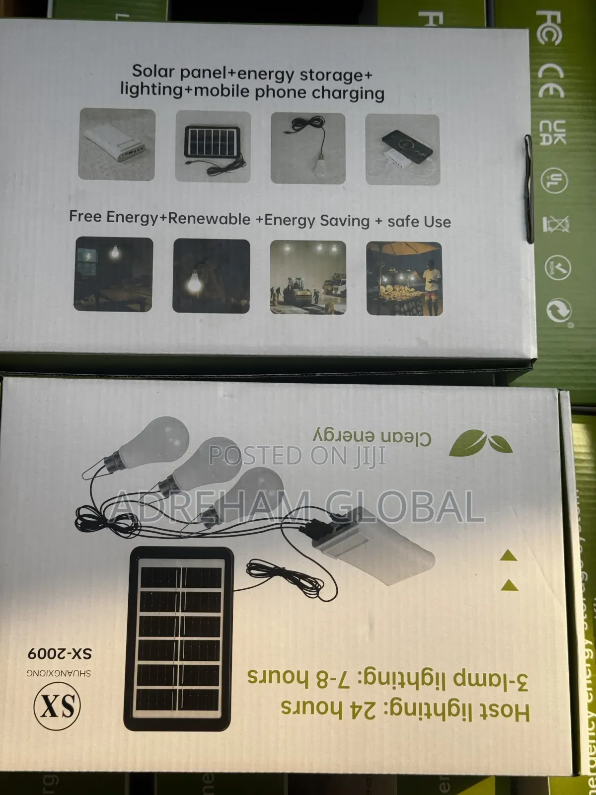 Solar Power Bank Combo Comes With 3 Bulb,Solar Panel,