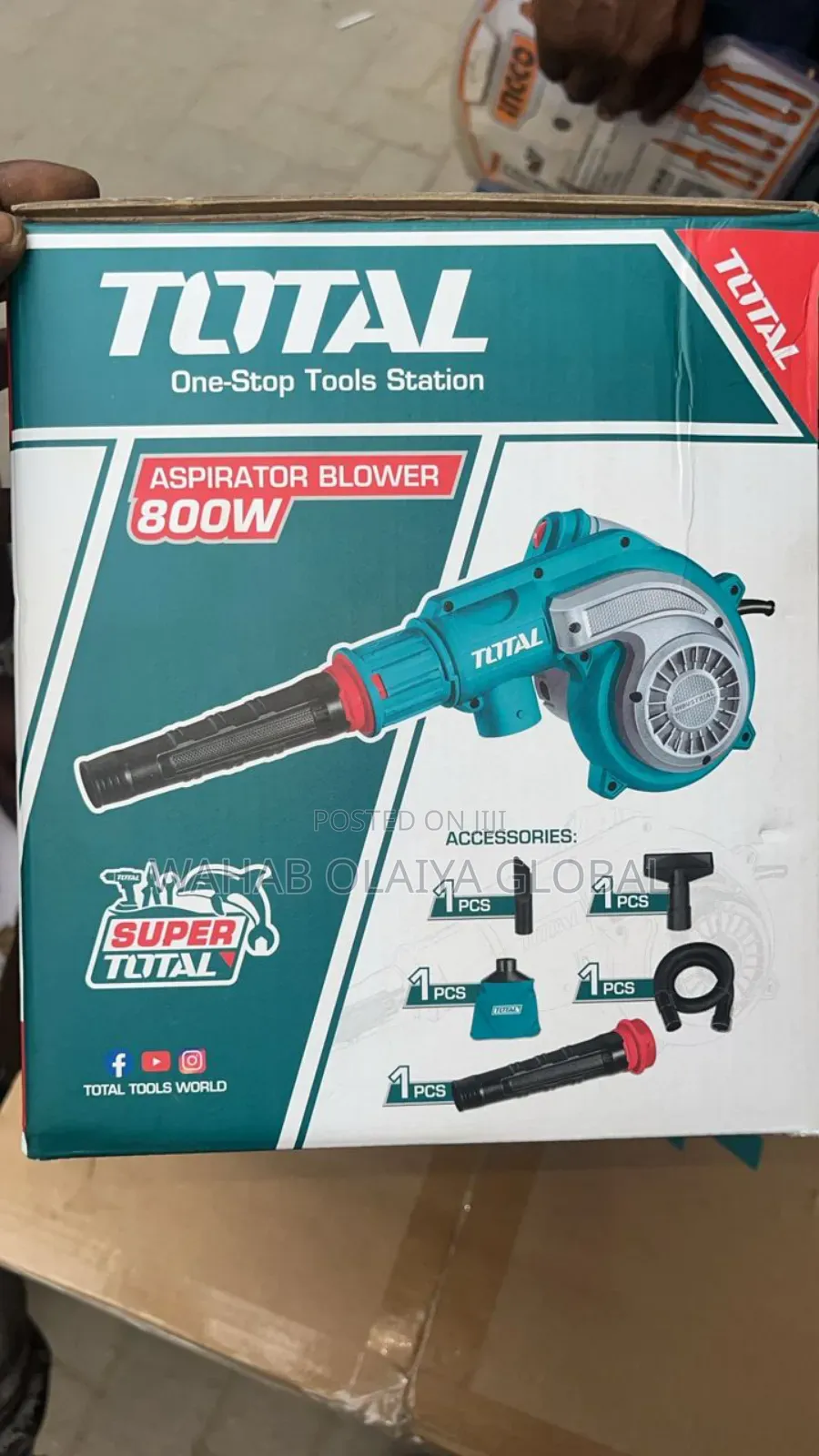 Total 800w 2-in-1 Electric Aspirator Blower Vacuum
