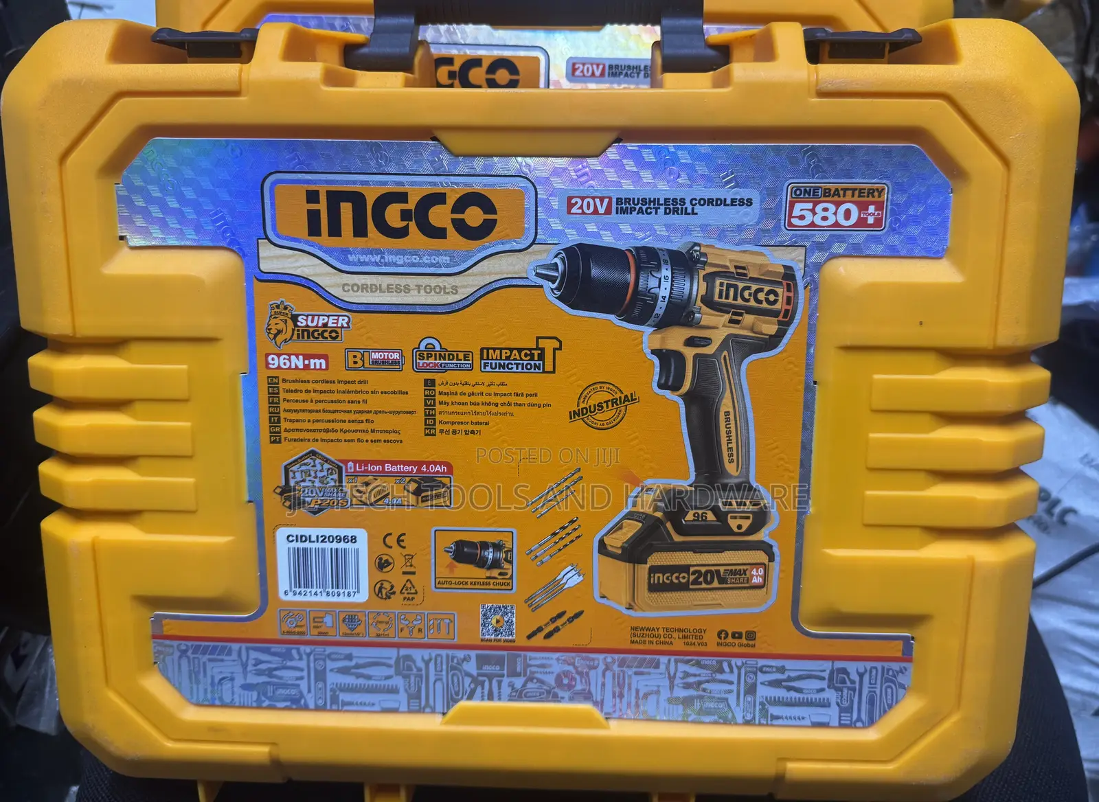Ingco 20v Brushless Cordless Impact Drill 96nm